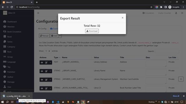 config export 2023 06 24 22 14 02 #codeigniter