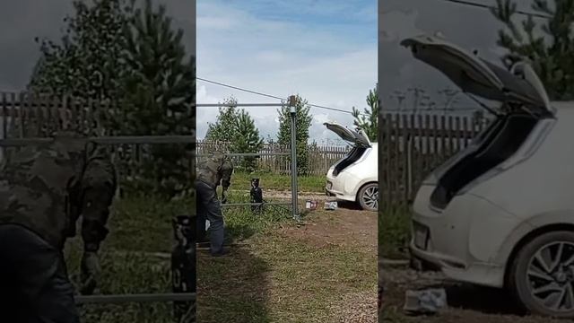 Ворота откатные 5м проем, монтаж калитки по месту