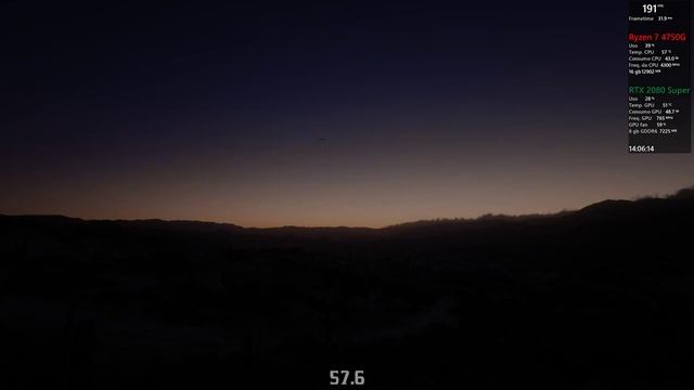 Ryzen 7 4750G + RTX 2080 Super no Red Dead Redeption 2 ( 4K Ultra Benchmark).
