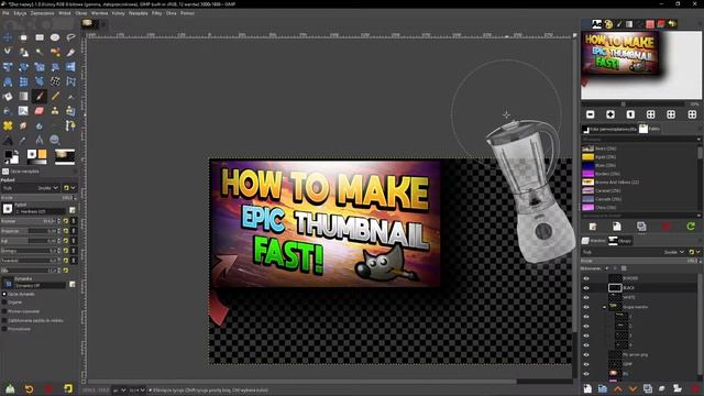 HOW TO MAKE EPIC THUMBNAIL FAST! in GIMP