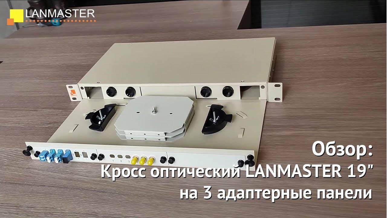 Кросс оптический LANMASTER 19" на 3 адаптерные панели