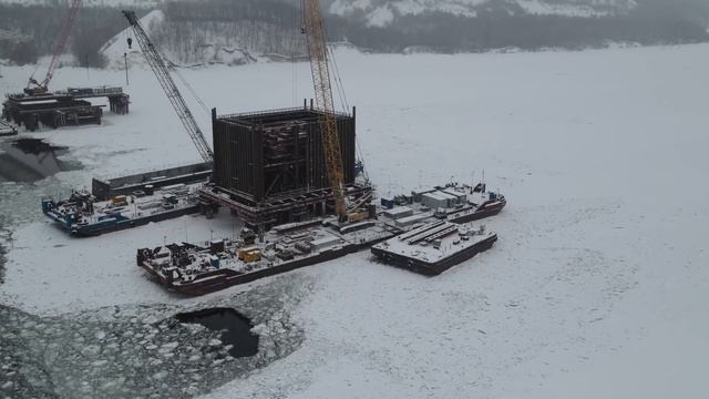 Строительство моста через Волгу Тольятти. Правый Берег Климовка.
