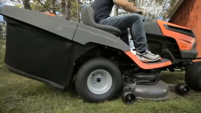Садовые трактора Husqvarna. Электропривод травосборника.