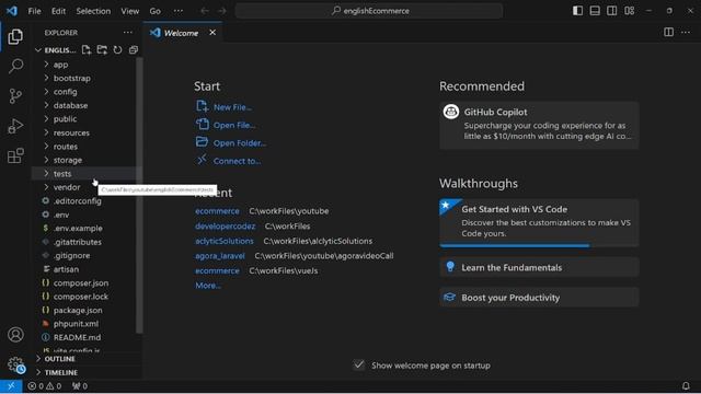 English Part 2|Build an E-commerce website using laravel with vue js | Setting Up Project