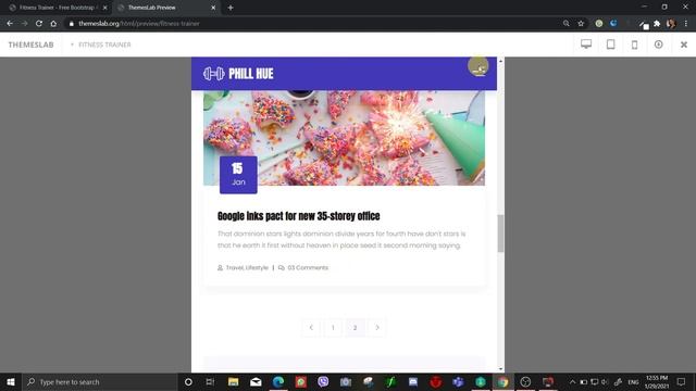 Fitness Trainer : Free Bootstrap 4 HTML5 Fitness Website Template