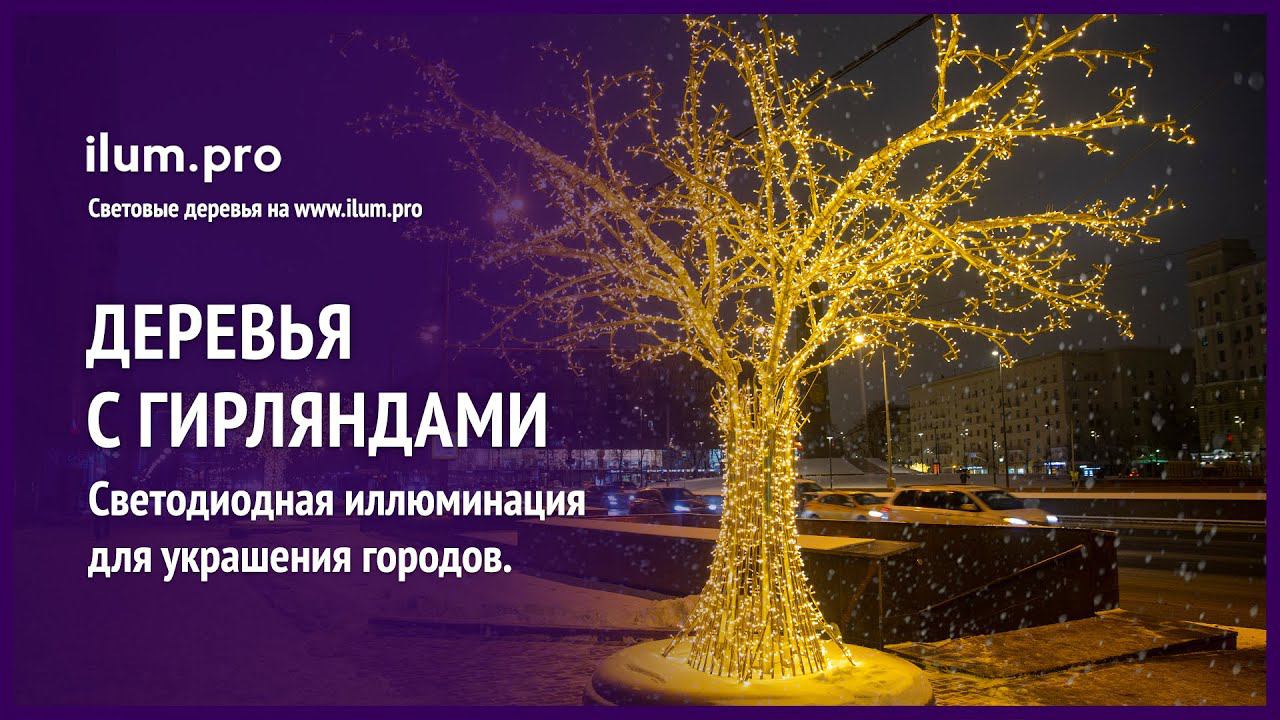 Светодиодные деревья с гирляндами в Москве / Айлюм Про