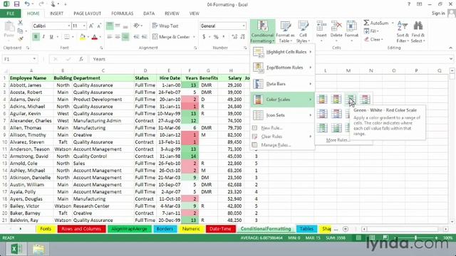 Tutorials - Excel 2013 Essential 4/7 conditional