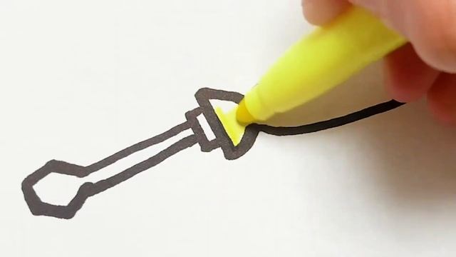Как нарисовать Отвёрку - Раскраска Инструменты для детей - Рисунки Раскраски