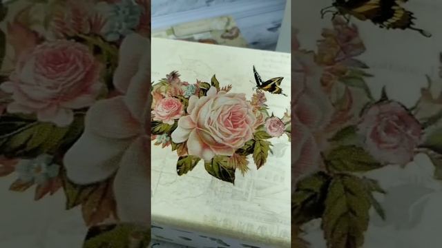 Шкатулка ручной работы с нежными розами. Больше фото и видео в Инстаграме @happyany_handmade