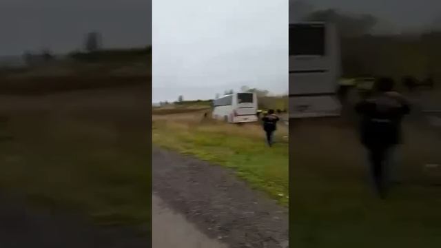 В Башкортостане автобус с мобилизованными попал в аварию.