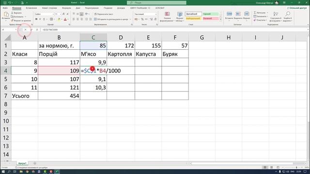 Вправа 15. Типи посилань на клітинки в Excel | 9 клас | Бондаренко