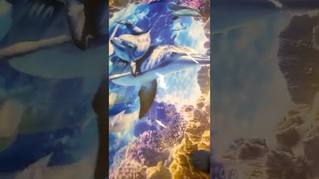 Линолеум с изображением море. Морской рисунок на линолеуме.