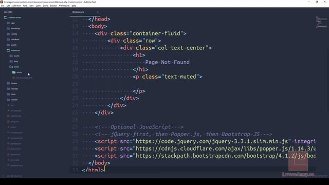 Learn about Laravel's Custom Error Pages