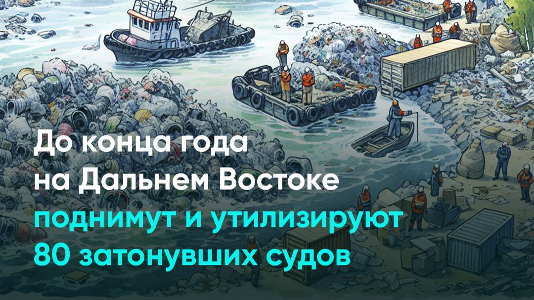 До конца года на Дальнем Востоке поднимут и утилизируют 80 затонувших судов