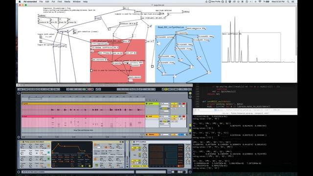 Guitar audio to polyphonic MIDI in real time with Pure Data and Python (Demo)