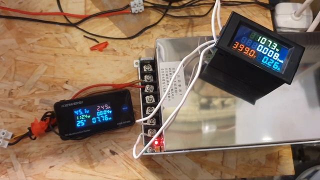 Первый тест dc-dc преобразователя 48-400V 600w IPS-DTD48S400-1.8