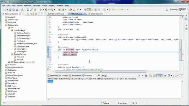 Java Tutorial 54 - Equals