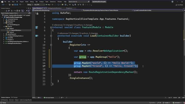 FREE Vertical Slice Project Template - ASP.NET Core + Autofac