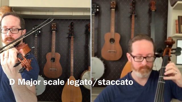 D Major scale, Legato/staccato In A Round