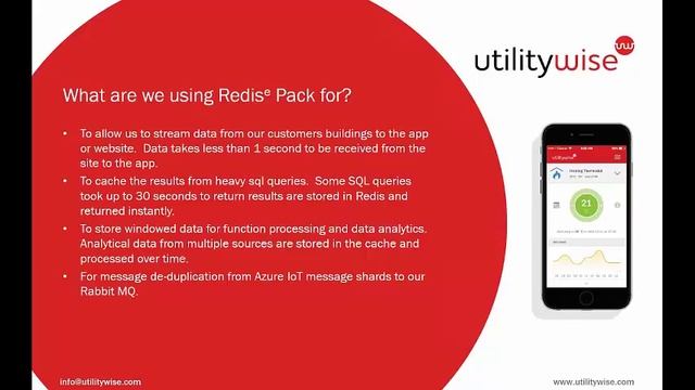 Real Time Iot with Utilitywise and Redis Labs