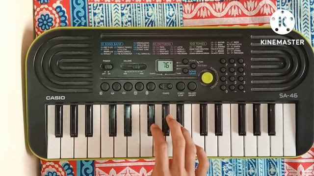 Agneepath - Deva Shree Ganesha Song On Piano Casio SA 46 By Sameer Deore.