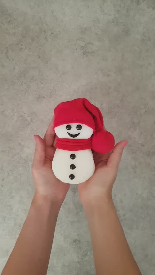😍Практичное изготовление снеговика из губки для посуды🔊