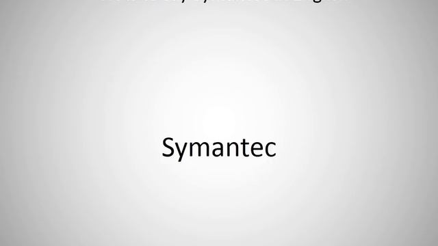 How to say Symantec in English?