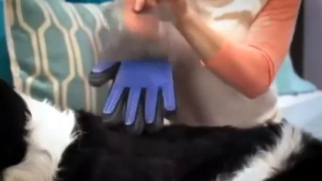 Pet Brush Glove | Массажная перчатка для сбора шерсти с домашних животных | AliExpress покупки