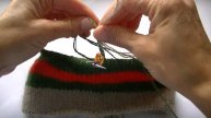 СТИЛЬНАЯ ШАПОЧКА БИНИ В СТИЛЕ "GUCCI" ИЗ ПУХА НОРКИ!!!