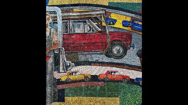 Анимация мозаики "Автомобили"