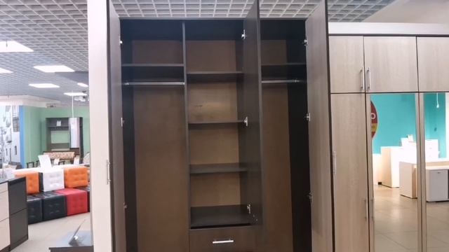 102019 "ЭЛЕГАНС" шкаф комбин. 3-х дв. 5 ящ. Цвет: венге, дуб беленый.