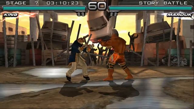 Tekken: Dark Resurrection PSP Playthrough - STORY MODE with KING