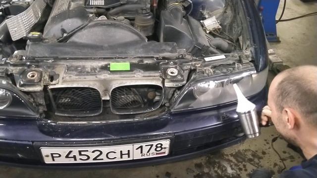 Полировка фар паром бмв е39 ч2