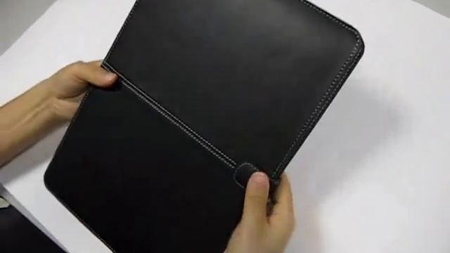 PDair Leather case for Apple New MacBook Air 2010 13" - Book Type (Black)