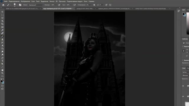 ПРЕВРАЩЕНИЕ девушки в ВАМПИРА за минуту! Photoshop magic