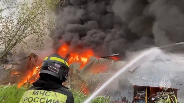 Пожар  в Петропавловск-Камчатский.