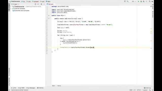 Convert 24 Hour Format to 12 Hour Format (includes AM/PM) In Java | SimpleDateFormat