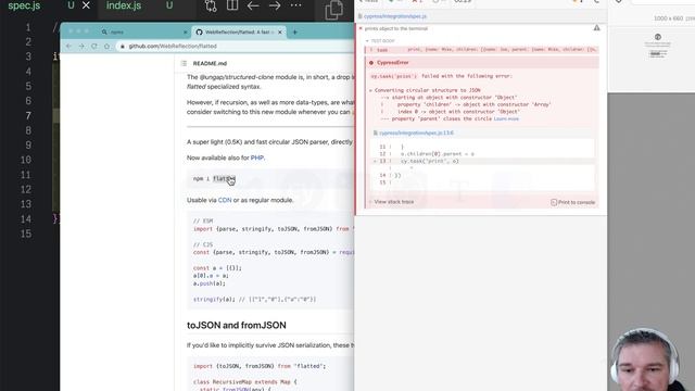 Fix Circular Object Problem In Cypress
