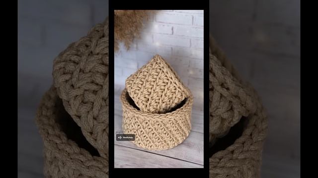 Набор корзин крючком