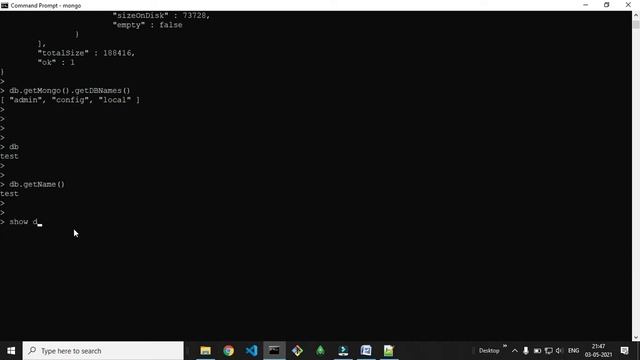 03 Create/Drop mongoDB Database