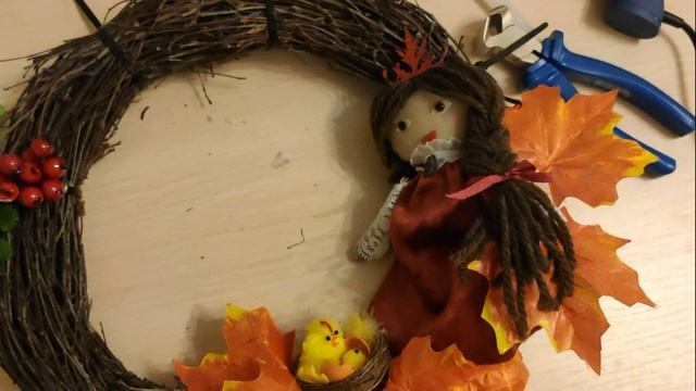 Идея для венка из березовых веток