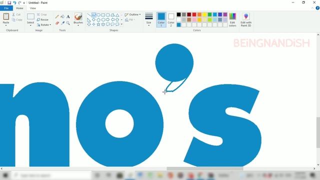 How to draw Domino's Logo on Computer using Ms Paint | Domino's Pizza Logo Drawing.