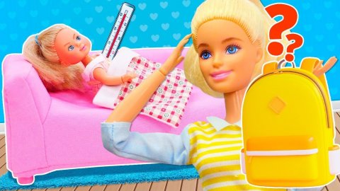 Мама Барби собирает Штеффи в школу | Игры в дочки матери и куклы для девочек