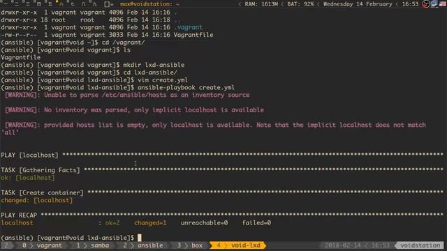 Poking LXD with Ansible on Void Linux #linux #programming