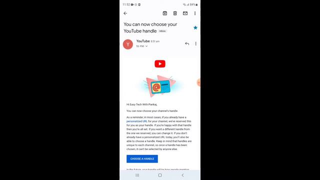 YOUTUBE handle choose Option Not Showing Problem Solved 2022 | YOUTUBE @Handle
