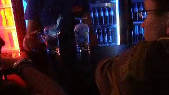 Процесс горения коктейля