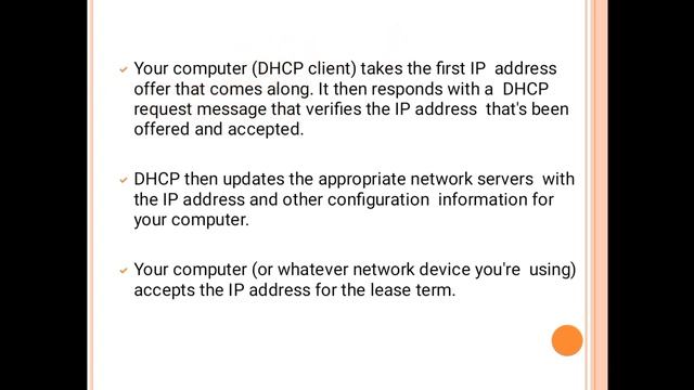 LECTURE 12 NMA DHCP IP ADDRESS ASSIGNMENT