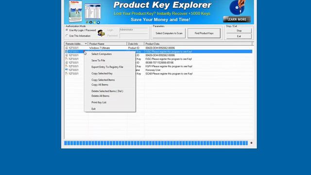 How to use Product Key Explorer