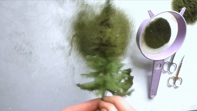 How to make a miniature Christmas Winter Tree