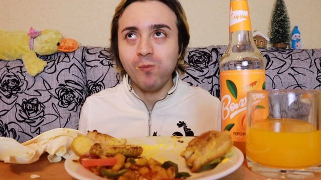 я соскучился! | Мукбанг КУРИЦА с ОВОЩАМИ | Mukbang CHICKEN with VEGETABLES